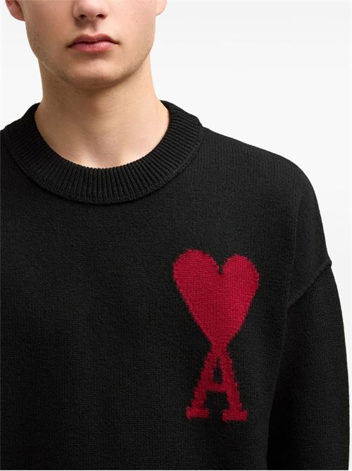 Wool sweater with logo AMI PARIS | BFUKS006018009